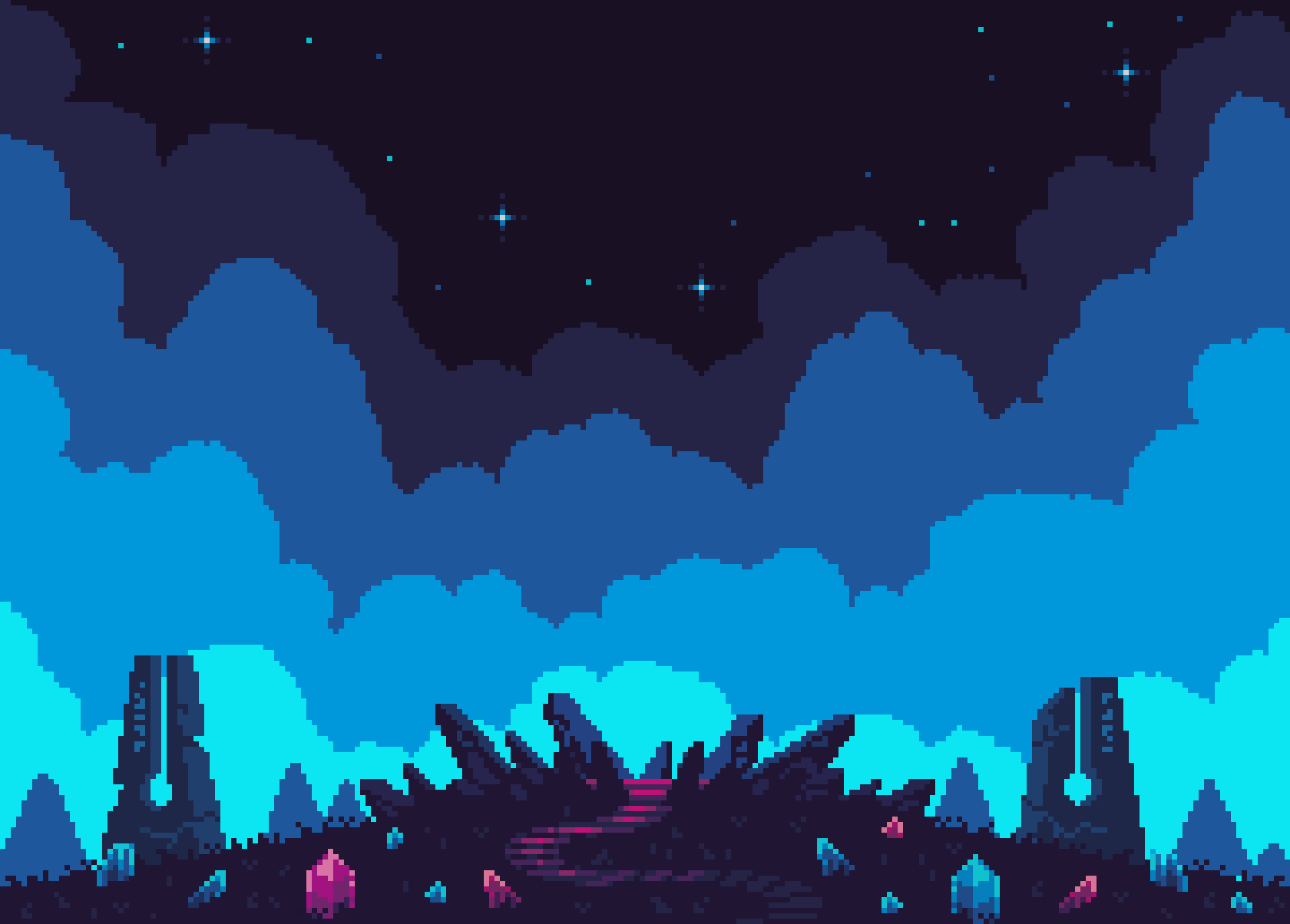 pixelart portal background